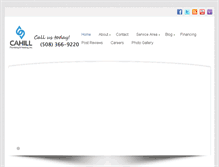 Tablet Screenshot of cahillplumbingandheating.com